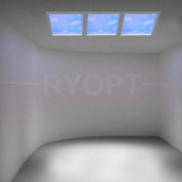 1200x600mm Intérieur Artificiel Soleil Lumière Du Soleil Plafond Lucarne Dimmable Faux Coelux Led Smart Blue Sky Nuage Panneau Lumineux