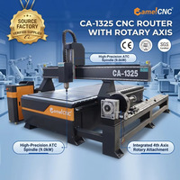 Routeur CNC pour bois CA1325 rotatif 4aisx 4x8 pour la fabrication de portes et de meubles en bois