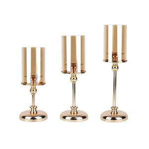 Candelabro de Metal Blanco de Alta Calidad con Diseño Floral, Centro de Mesa de Lujo Dorado Vintage de 50 cm x 1.2 m, Sin Electricidad, para Bodas - Product Image 1