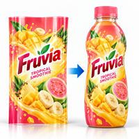 Étiquette thermorétractable personnalisée pour bouteille de jus, impression intégrale, pour l'emballage de boissons et smoothies