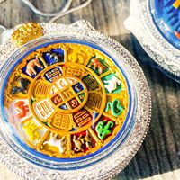 Pendentif FYC Neuf Palais Huit Trigrammes Grande Complétitude Gau Box Thangka Peint à la Main 3D Tsatsa Alliage Nouveau Style Chinois
