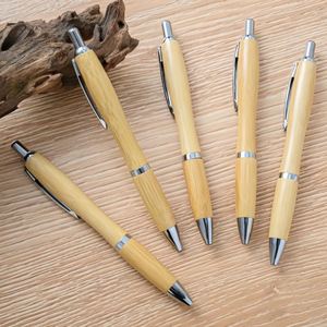 Stylo bille sport en bambou personnalisable, écologique, haute qualité, recyclé, avec clip, largeur d'écriture 1,0 mm, logo personnalisé gravé au laser - Product Image 1