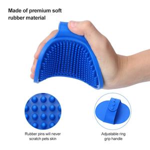 Spazzola Massaggiante Ricaricabile per Cani e Gatti, in Gomma, per Pulizia e Toelettatura, con Anello Regolabile, Prezzo di Fabbrica, Disponibile a Magazzino - Product Image 2