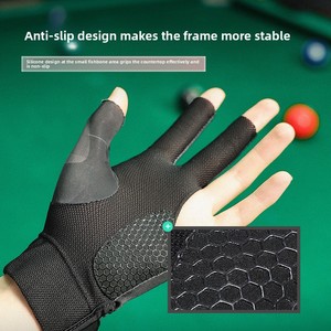 Wholesale <b>Billiards</b> Glove Left Hand Three Finger <b>Snooker</b> <b>Billiard</b> Non Stickers Elasticity Training Accessories - Product Image 4