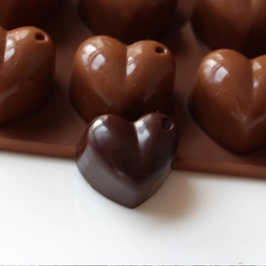 Moule à chocolat en <span class=keywords><strong>silicone</strong></span> <span class=keywords><strong>de</strong></span> <span class=keywords><strong>qualité</strong></span> <span class=keywords><strong>alimentaire</strong></span>, 15 cavités en forme <span class=keywords><strong>de</strong></span> cœur, idéal pour les gâteaux, adapté aux enfants, moule à chocolat souple DIY - Product Image 5