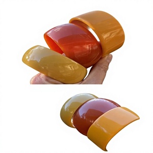 Brazaletes de Resina Coloridos para Mujer, Joyería Artística Hecha a Mano, Accesorios de Moda Ligeros para Fiestas y Bodas - Product Image 6