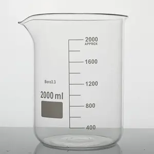 באיכות גבוהה borosilicate 3.3 עוברי זכוכית 25 מ ל 50 מ ל 100 מ ל 250 מ ל 500 מ ל 1000 ל 2000 מ ל ל ל 3000 מ "ל מעבדה מדידה עוברי