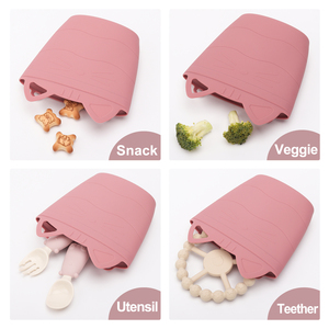 Food Grade Baby Reusable <b>Ziplock</b> Freeze Silicone Storage Snack <b>Bag</b> Silicone Snack <b>Bag</b> Baby Snack Container - Product Image 5