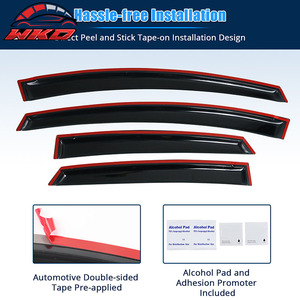 Viseras Acrílicas para Ventanas de Toyota Prius 10-15, Protector de Ventilación Contra Sol y Lluvia, Juego de 4 Piezas - Product Image 5