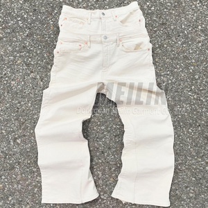 Jean évasé streetwear personnalisé pour homme, coupe droite, taille haute, denim oversize à double taille - Product Image 3