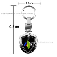 Porte-clés créatif en résine fibre de carbone avec logo de voiture, pendentif boucle H et boucle articulée pour modification automobile OLIVER Fitment