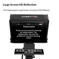 Téléprompteur pliable à grand écran KDBAO T16 pour appareil photo reflex numérique, téléphone portable, diffusion en direct universelle, vidéos promotionnelles, diffusion en direct