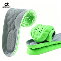 Semelles intérieures 4D en PU, absorption des chocs, semelles intérieures de sport, souples, respirantes, désodorisantes, soutien de la voûte plantaire hautement élastique, coussinets pour chaussures de course