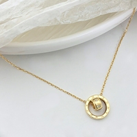 Kalung Perak Sterling 925 Lapis Emas Desain Jam Produk Terlaris Wanita Elegan Keren Sederhana Modis