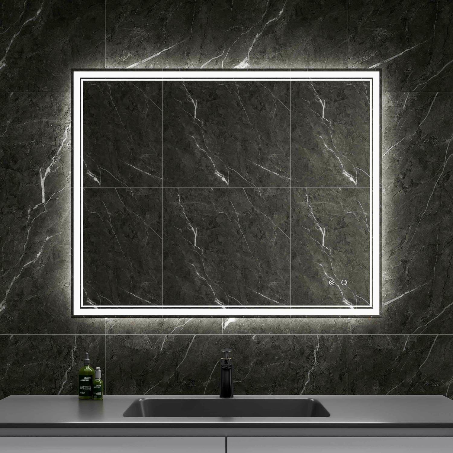 Miroir de salle de bain à LED sans cadre DP344-X