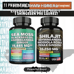 Capsules de Shilajit et Ashwagandha, mélange d'herbes naturelles, approvisionnement en vrac, fabrication OEM sous marque privée - Product Image 2