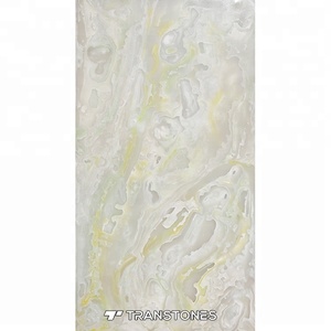 Thiết kế hiện đại phong cách chống cháy thân thiện với môi nhựa tổng hợp mái ngói màu xanh lá cây nhân tạo Onyx Đá Cẩm Thạch cho khách sạn ứng dụng - Product Image 3