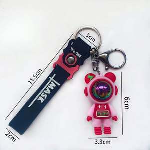 Porte-clés personnalisé Kawaii Astronaut Rainbow - Porte-clés mignon pour femmes, clés de voiture, sacs à dos et portefeuilles - Product Image 3