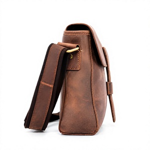 Sac messager en cuir véritable fait main, sac à bandoulière, sac pour ordinateur portable, sac de travail unisexe, sac de voyage, sac de tous les jours, cadeau, cuir vintage - Product Image 4