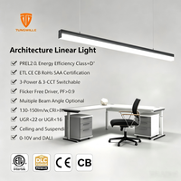 Lampu Gantung Linear LED dengan Diffuser PC, Profil LED 30*60mm, Tabung Pemasangan, Aluminium Anodized untuk Dekorasi