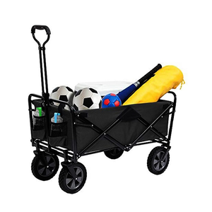 Outdoor Geschlossener Aluminium-Nutzwagen Garten-Einkaufswagen Strandwagen mit Geländerädern - Product Image 1