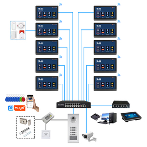 Supporto Tuya App Wifi visive citofono campanello 7 pollici 10 pulsante intelligente Video campanello citofono sistema di sicurezza intelligente - Product Image 1