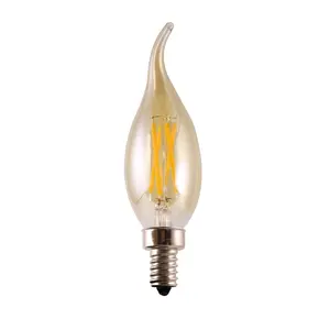 E14 E12 E17 B22 E27 B15 Chandelier C35 led bulb with flame tip