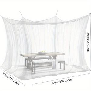 Mosquitera Portátil 300x300x250cm, Rectangular, Blanca, de Una Puerta, para Uso en Interiores y Exteriores, Camping y Gazebos - Product Image 2
