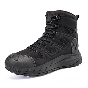 DF22 AS33 2719 <b>Black</b> Tactical <b>Boots</b> Waterproof Outdoor All Seasons High Top Hiking Shoes Textile Material - Product Image 5