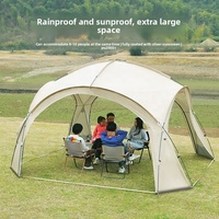 Tente de camping dôme monocouche quatre saisons pour l'extérieur, poteaux en fibre de verre, tissu Oxford, imperméable, coupe-vent, protection solaire, 8,2 kg