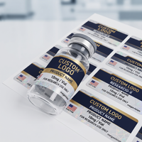 Étiquettes holographiques à haute adhérence, imperméables, pour flacons en verre de laboratoire de 3 ml, 5 ml, 10 ml, emballage de flacons
