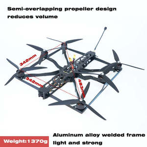 โดรนแข่งขัน FPV ความเร็วสูง5กก. น้ำหนักบรรทุก6แกน10นิ้วโดรน FPV อุปกรณ์เสริมโดรน10 FPV - Product Image 6