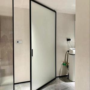 Porta Pivotante in Alluminio e Vetro, Porta d'Ingresso Principale Moderna per Casa, Porta di Sicurezza Frontale - Product Image 4