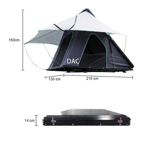 Carcasa dura de aluminio para acampar al aire libre, tienda en la azotea, todoterreno, <span class=keywords><strong>Camper</strong></span> <span class=keywords><strong>Van</strong></span>, tienda ligera en el techo con escalera - Product Image 2
