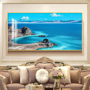 Pintura de Paisaje Simple, Abstracta y Moderna, Decoración de Pared para Sala de Estar, Pintura en Vidrio, Cristal y Porcelana - Product Image 3