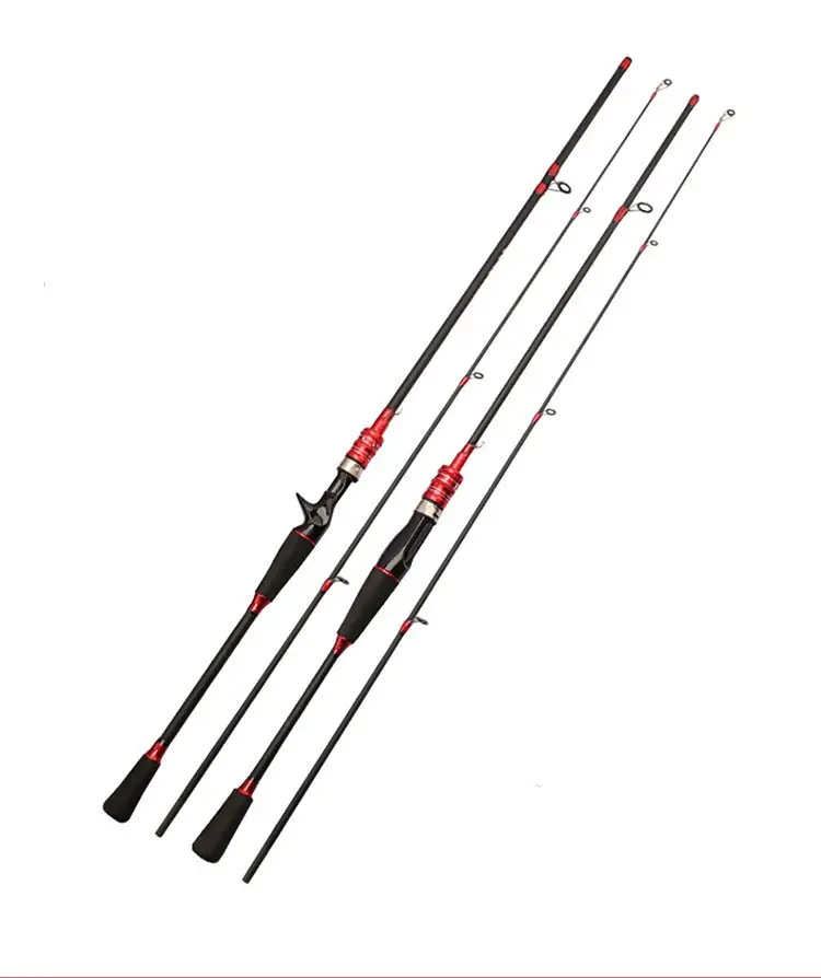 1.65m 2.1m 1.8m 2.4m two section M action fiber glass spinning lure fishing rod and reel combo suit