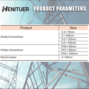 طقم أدوات معزولة HENITUER S671-8 مكون من 8 قطع، عالي الصلابة ومتعدد الوظائف، طقم مفكات معزولة للجهد العالي - Product Image 6