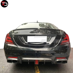 Kit corpo in carbonio stile B di alta qualità con diffusore paraurti posteriore labbro paraurti anteriore per classe AMG 2018 <span class=keywords><strong>S</strong></span> <span class=keywords><strong>W222</strong></span> S63 - Product Image 6