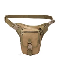 Sac de cuisse noir imperméable pour homme et femme Sac tactique pour jambe tombante Sac cuisse de moto