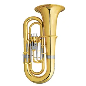 Профессиональный Золотой Лак тон Bb 4/4 три поршня Tuba