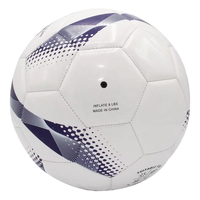 Ballons de football Aiju en cuir PVC, taille 5, logo personnalisable, cousus à la machine, durables, haute qualité, promotions, carton