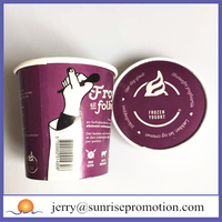 Bol à crème glacée SP3025, gobelet à crème glacée, gobelet en papier jetable non plastique, bol en papier, logo circulaire, boîte d'emballage à emporter