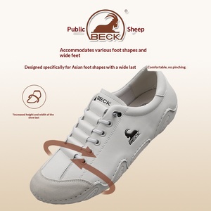 Zapatos de Hombre de Cuero Genuino Estilo Ram, Primavera/Verano, Transpirables, Ligeros, Blancos, Casuales, Deportivos, Antideslizantes, Suela Suave FL26001 - Product Image 2