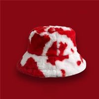 Nouveau chapeau de pêcheur à motif de lait pour femmes personnalisé chapeau dôme chaud et résistant au froid à la mode chapeau seau réglable