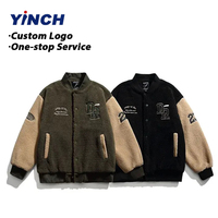 Jaket Varsity Windbreaker Berkualitas Tinggi LAYENNE untuk Pria, Gaya Jalanan, Bordir Custom, Ritsleting, Jaket Baseball Musim Dingin yang Modis