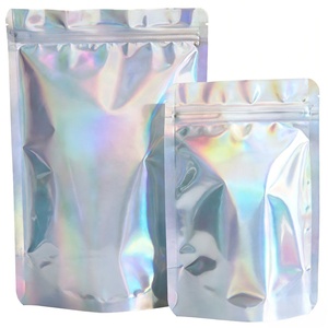 Sachets Mylar Holographiques Autoportants Anti-humidité 0,1 mm Haute Barrière pour Cartes <span class=keywords><strong>de</strong></span> Jeu avec Fermeture Éclair et Fenêtre Transparente - Product Image 5