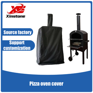 Funda para Parrilla de Barbacoa de Exterior de Alta Resistencia, Tamaño Personalizado OEM de Fábrica, para Horno de Pizza a Leña con Chimenea y Ruedas - Product Image 1