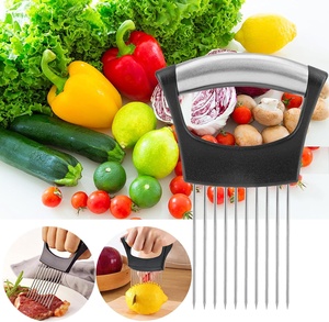 Outil d'assistance manuel en acier inoxydable pour trancher les aliments, support à oignon, <span class=keywords><strong>coupe</strong></span>-légumes pour fruits, légumes, citron, pomme de terre, tomate, avocat - Product Image 6