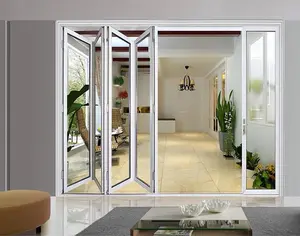 Pintu Geser Kaca Lipat Alumunium Aloi Tugas Berat Balkon US Kualitas Terbaik untuk Villa