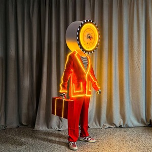 Traje de Lujo con Luces LED Future Sense para Baile de Salón, Ropa de Baile Gogo Unisex de Poliéster/Rayón para Clubes Nocturnos, Bailarines, Cantantes y Escenarios - Product Image 4